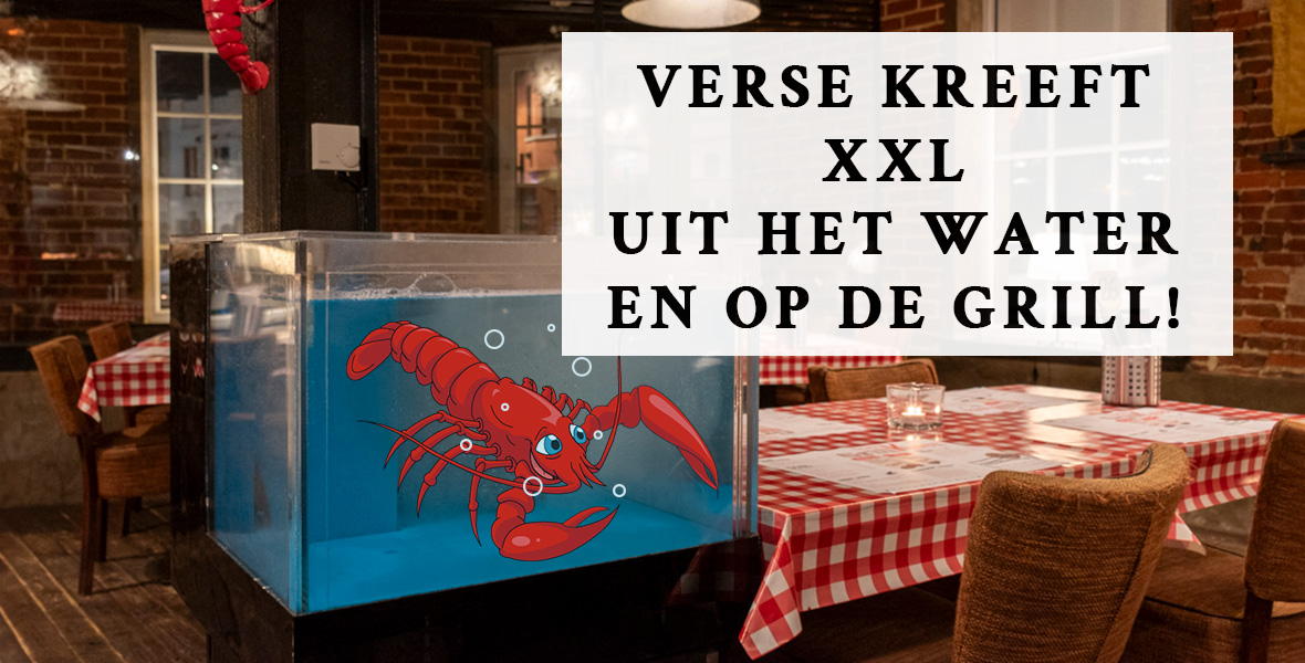 Promotie banner voor kreeft XXL